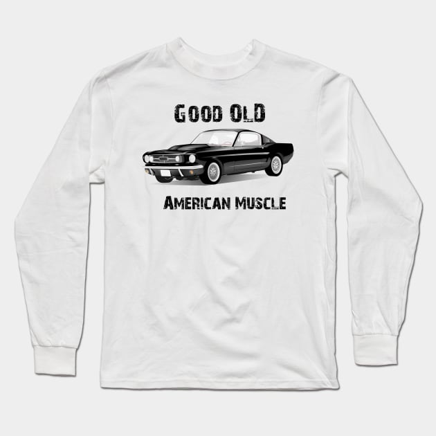 Good Old American Muscle Car Long Sleeve T-Shirt by FungibleDesign